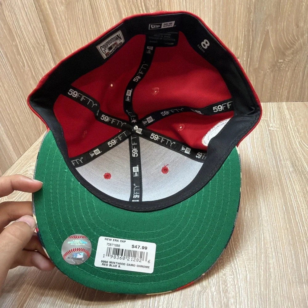 New Era MLB Minnesota Twins 59FIFTY Fitted 60 Yrs Bomb Squad Camo Hat Size 8